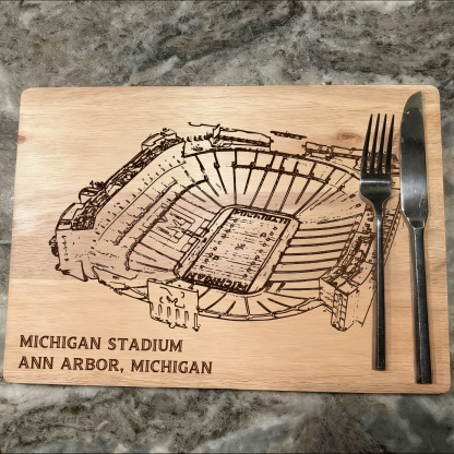 Michigan Stadium Cutting Board