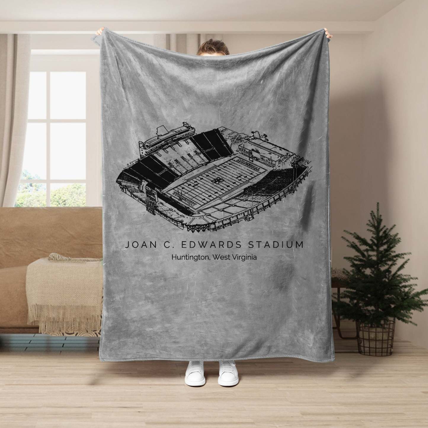 Joan C. Edwards Stadium - College Football Blanket