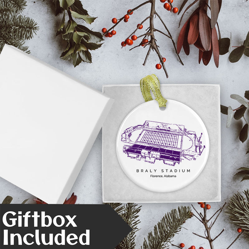 Braly Stadium College Football Ceramic Christmas Ornament