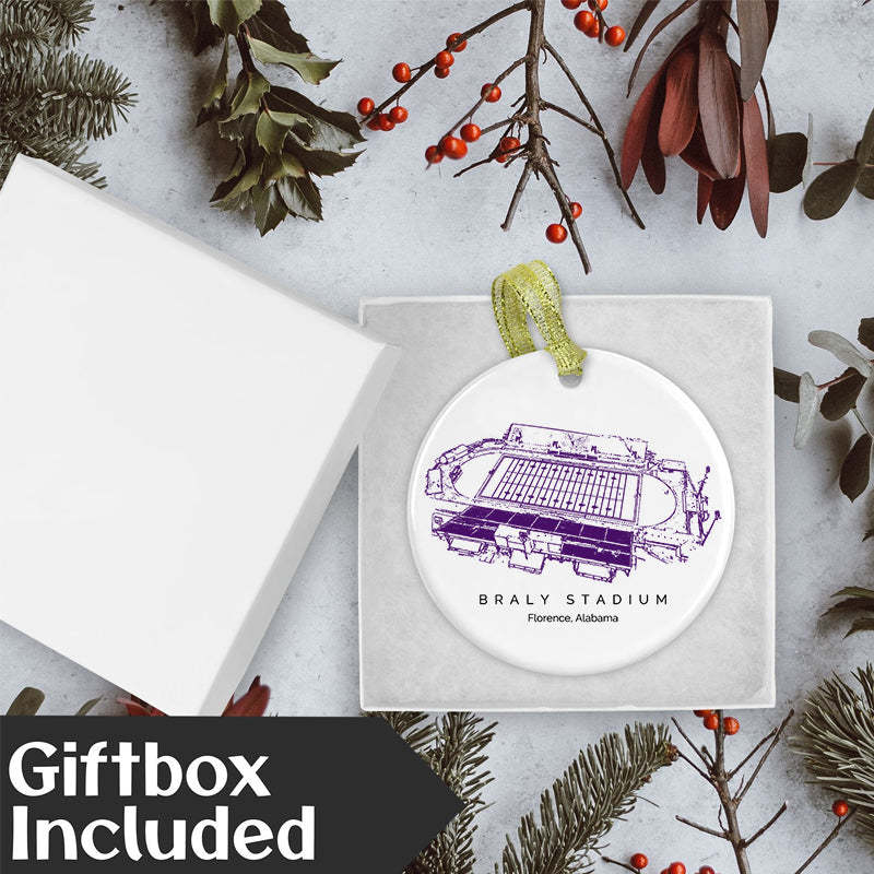 Braly Stadium College Football Ceramic Christmas Ornament