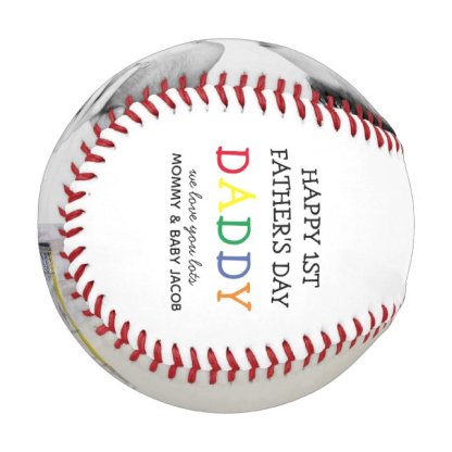 Cute First Father's Day Daddy | Photo Collage Baseball