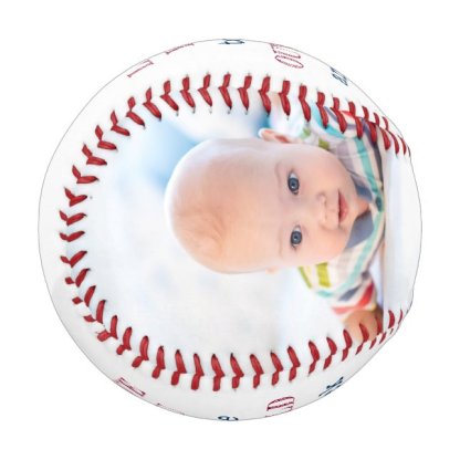 Love you to the Outfield and Back White Photo Baseball