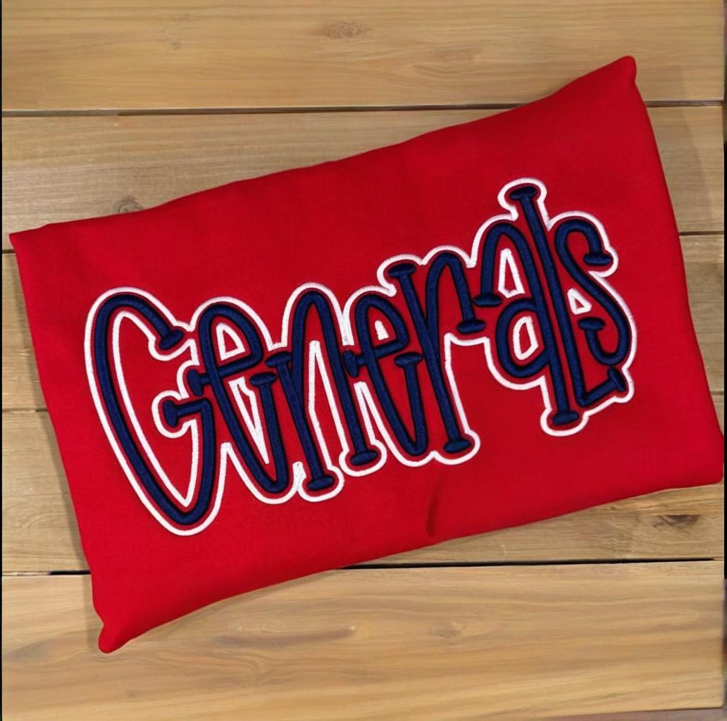 Custom Cropped Double 3D Puff Embroidered Sweatshirt