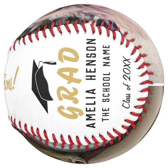 Congratulations Grad Golden Graduation 2 Photo Softball