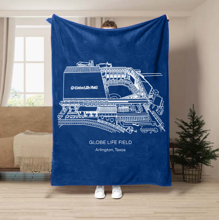 Globe Life Field-Texas Rangers Baseball Stadium Blanket