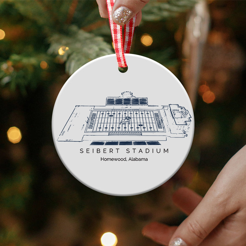 Seibert Stadium College Football Ceramic Christmas Ornament