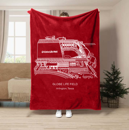 Globe Life Field-Texas Rangers Baseball Stadium Blanket