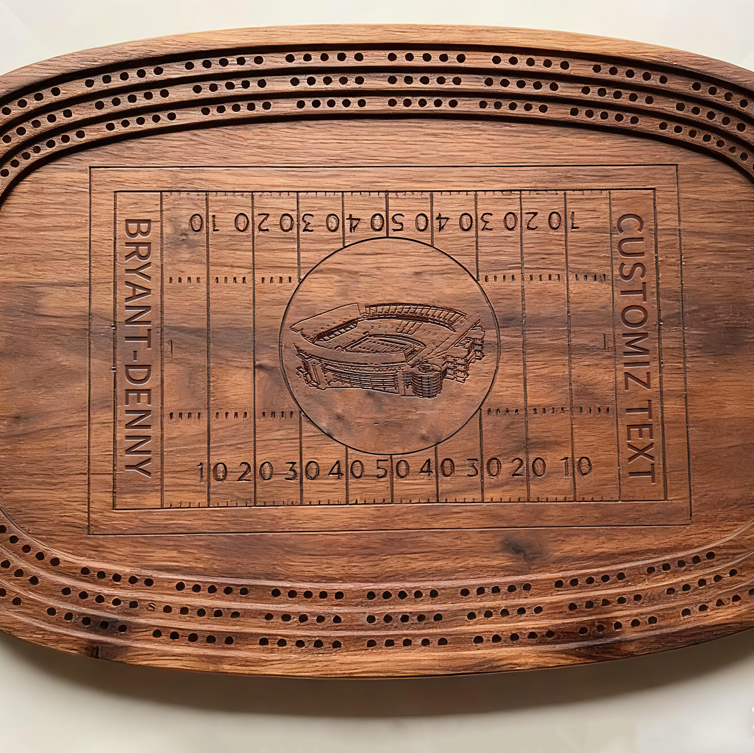 Personalized Bryant-Denny Stadium Style Football-Themed Kribich Board, Christmas