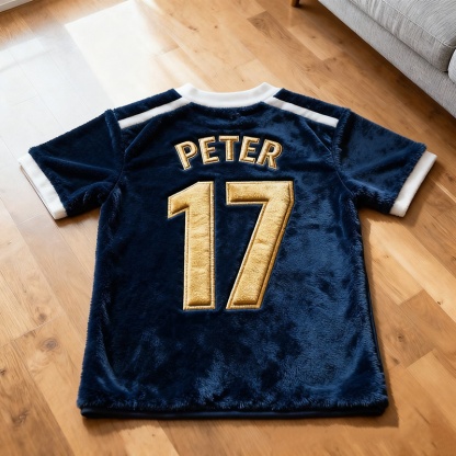 Personalized Soccer Jersey Rug With Custom Name And Number For Fans And Players