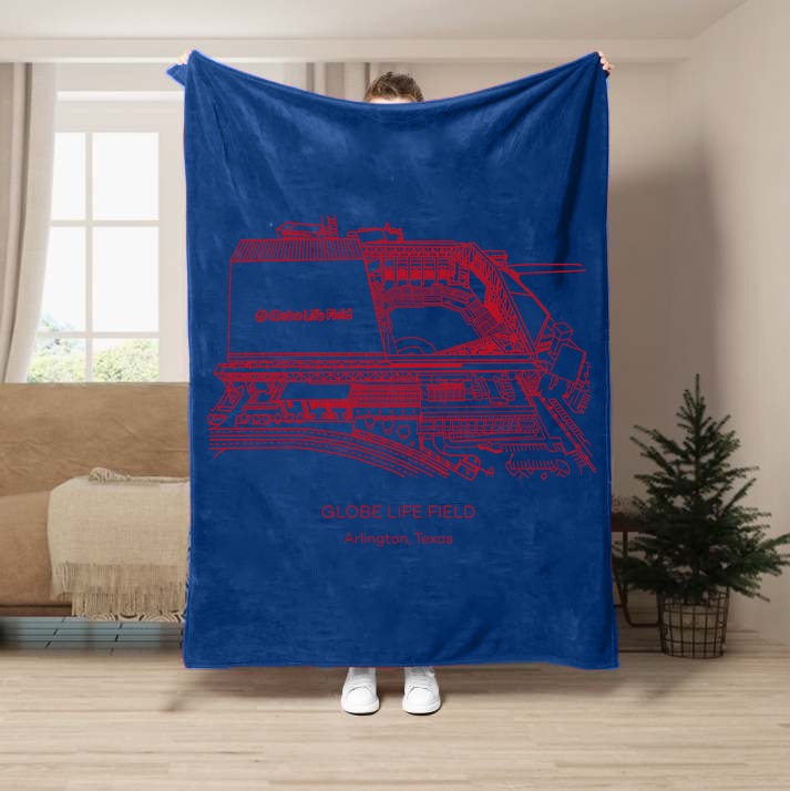 Globe Life Field-Texas Rangers Baseball Stadium Blanket