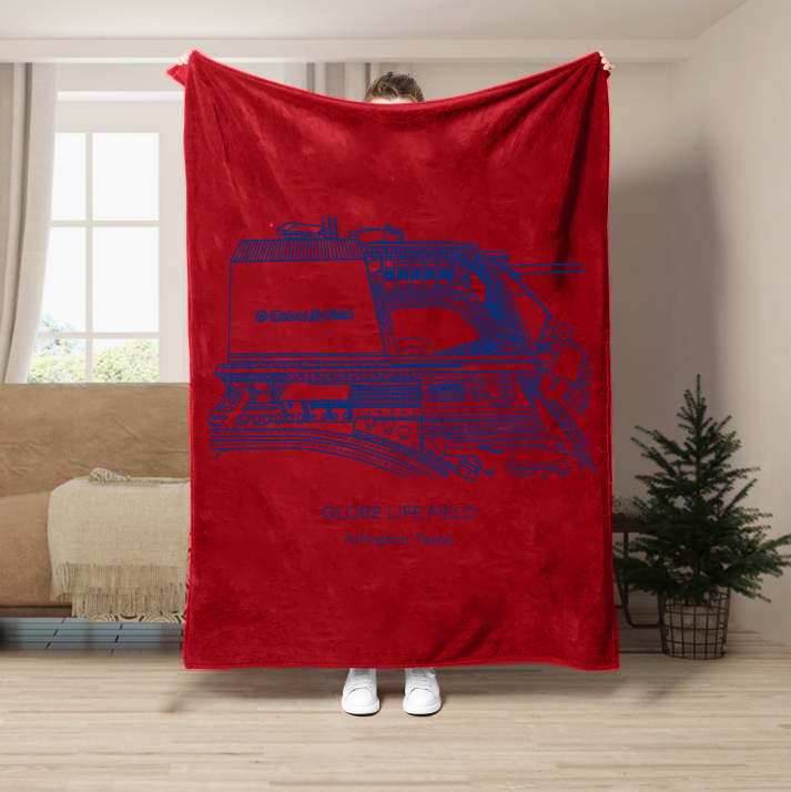 Globe Life Field-Texas Rangers Baseball Stadium Blanket
