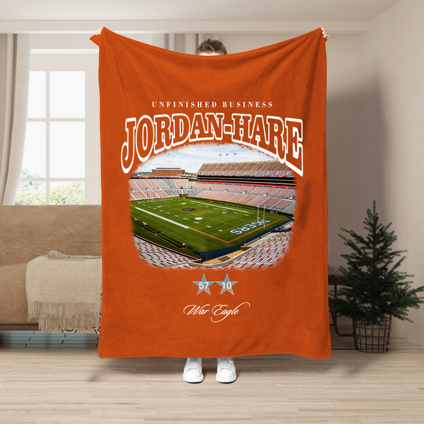Unfinished Business Blanket-Jordan-Hare Stadium