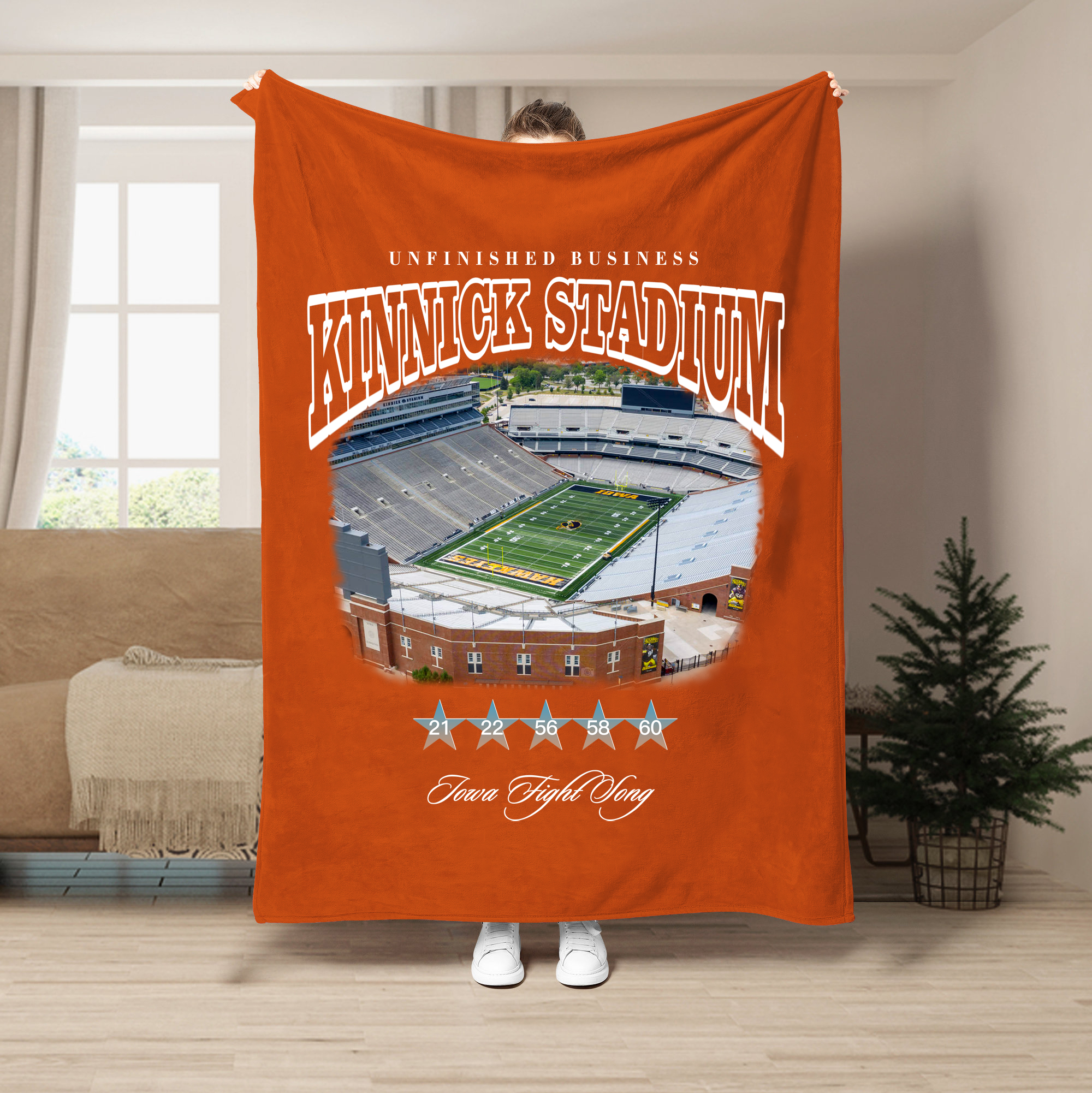 Unfinished Business Blanket-Kinnick Stadium