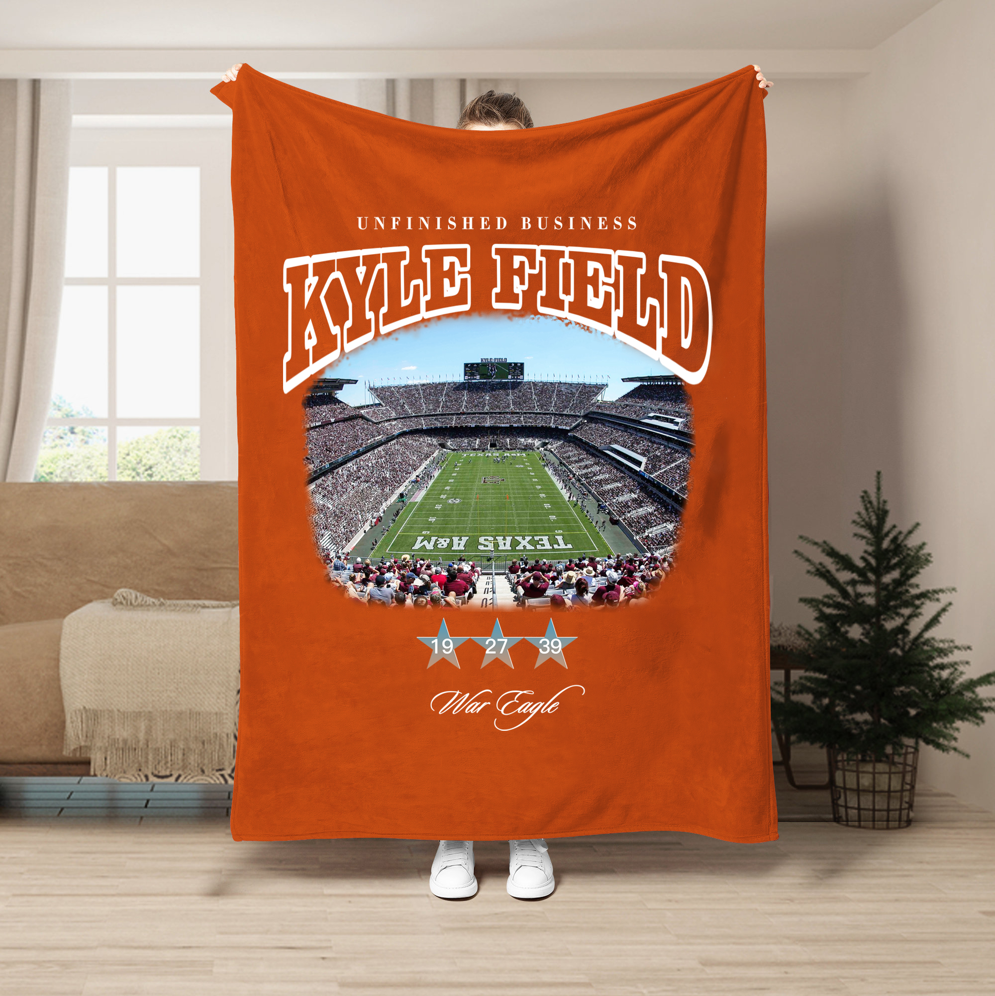 Unfinished Business Blanket-Kyle Field Stadium