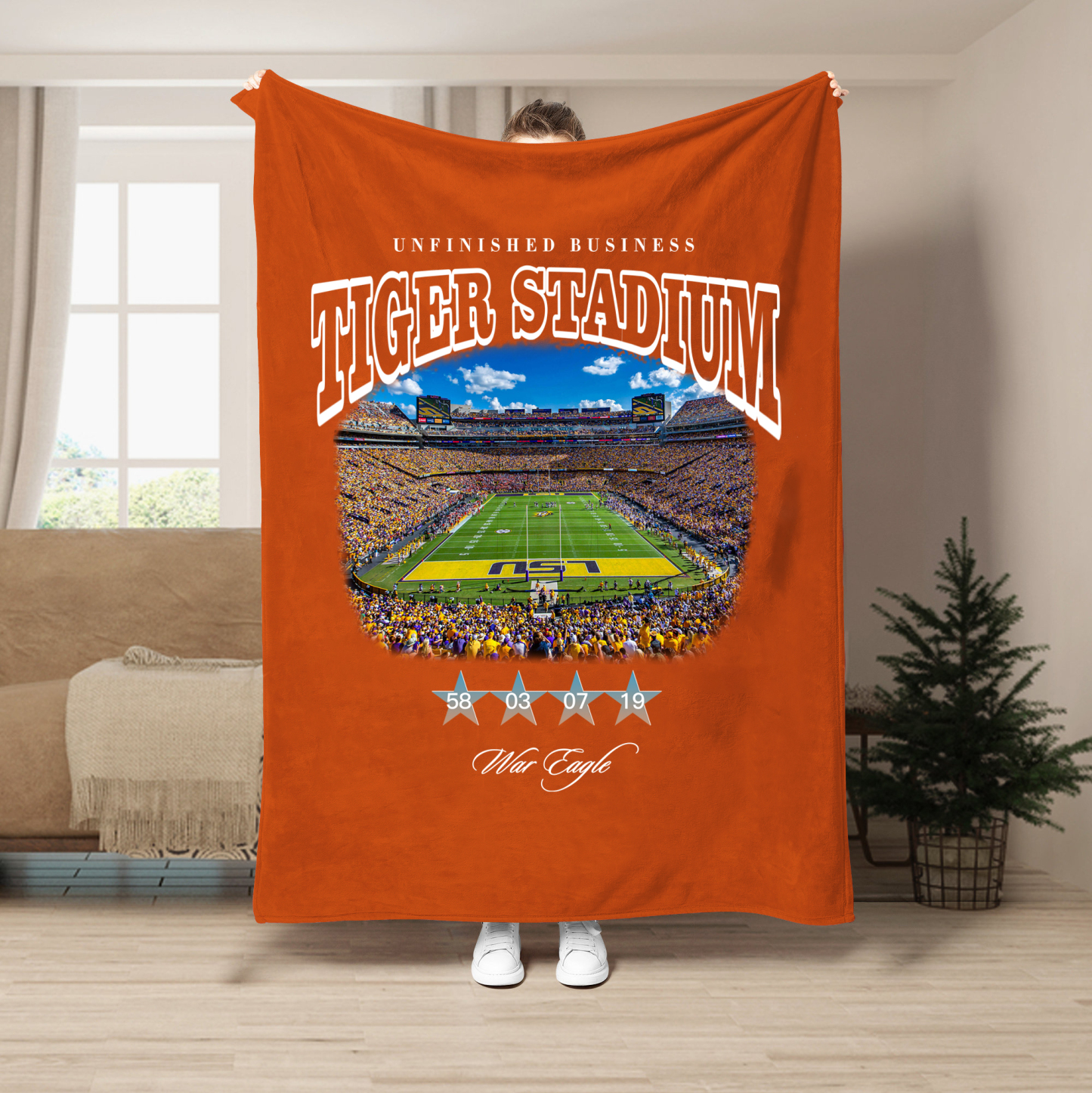 Unfinished Business Blanket-Tiger Stadium (LSU)