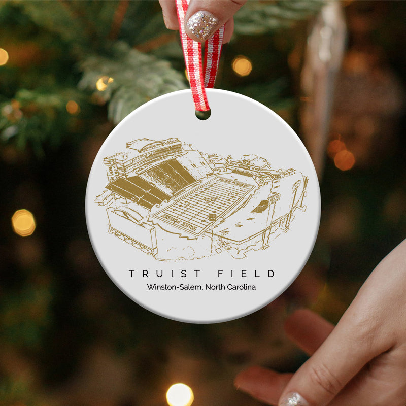 Truist Field College Football Ceramic Christmas Ornament