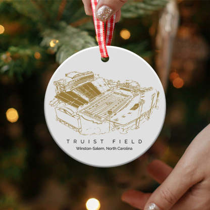 Truist Field College Football Ceramic Christmas Ornament