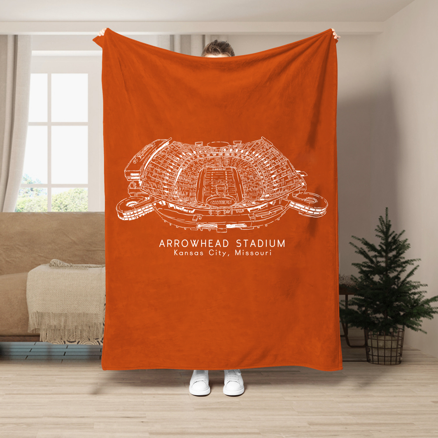 Arrowhead Stadium - Kansas City Chiefs football, Football Blanket