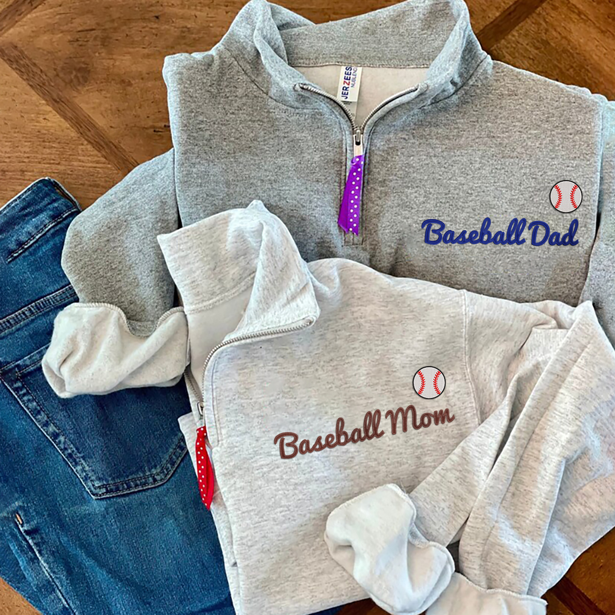 Custom Embroidered Vintage Zipper Hoodie With Sports Icon