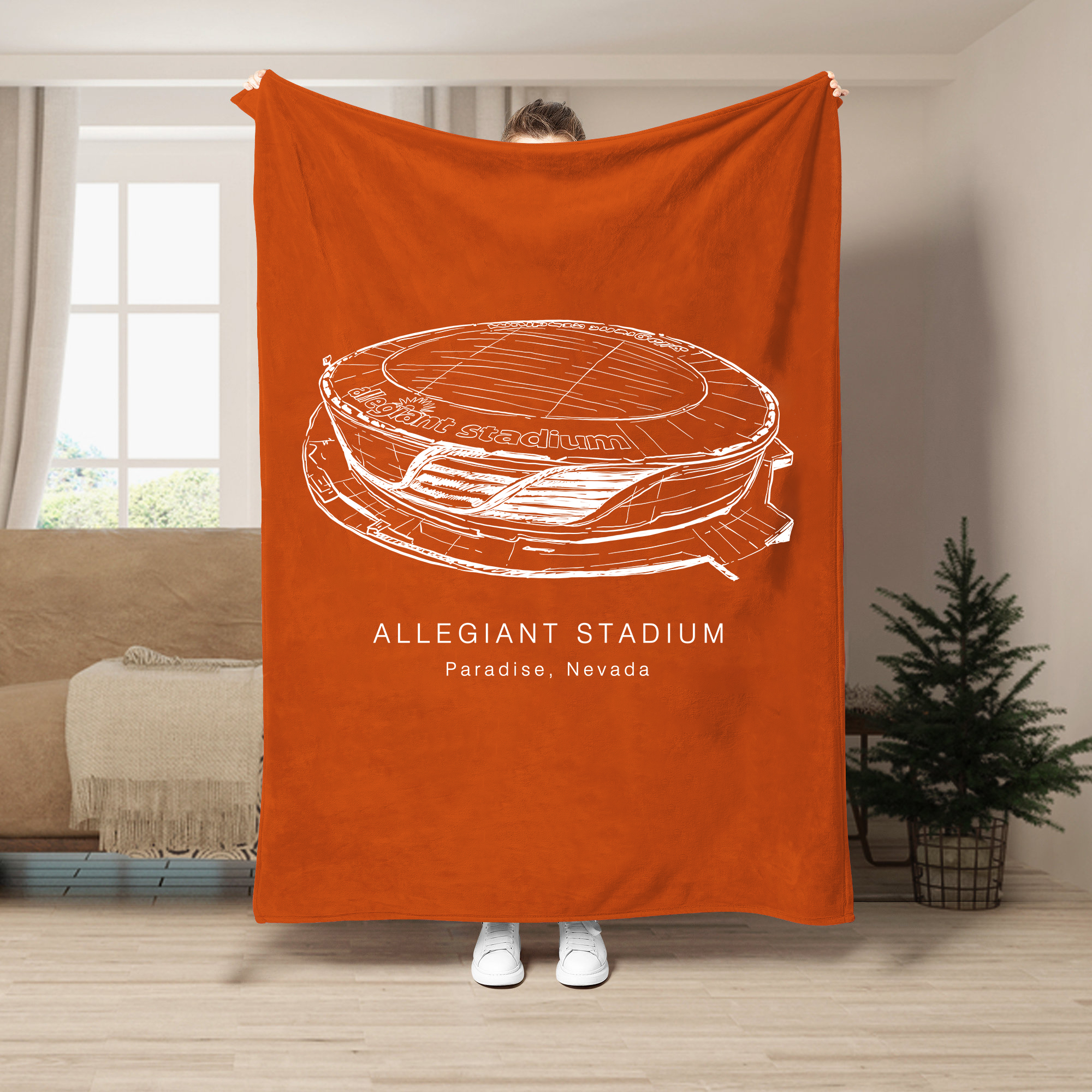 Allegiant Stadium - UNLV Rebels football, Football Blanket