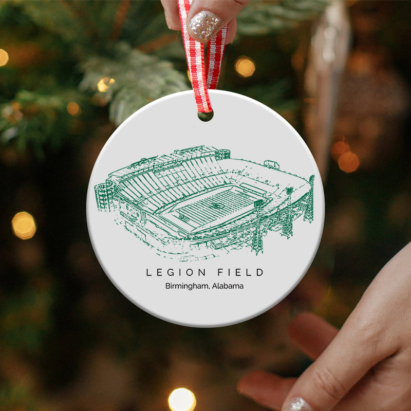 Legion Field College Football Ceramic Christmas Ornament