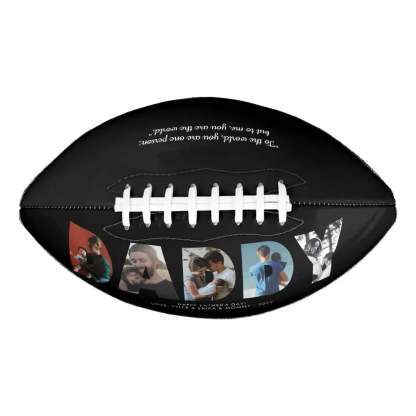 🔥Hot Sale🔥Modern DADDY Photo Black Happy Father's Day Football