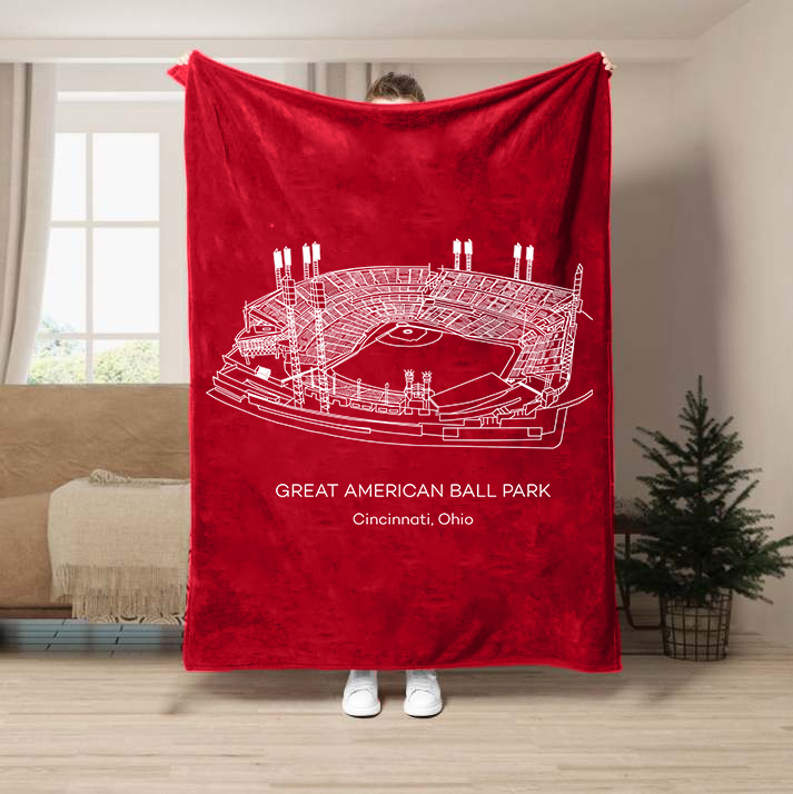 Great American Ball Park-Cincinnati Reds Baseball Stadium Blanket