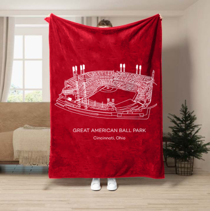 Great American Ball Park-Cincinnati Reds Baseball Stadium Blanket