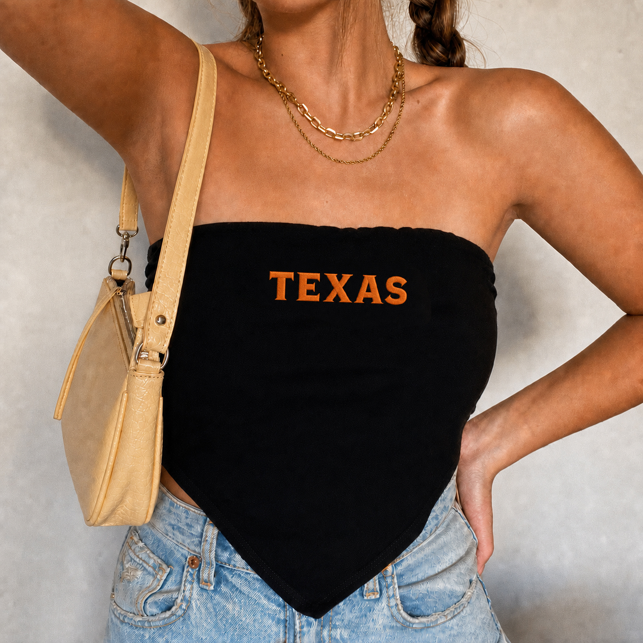 Custom Team Name or Slogan Embroidered Bandana Top-Game Day Style