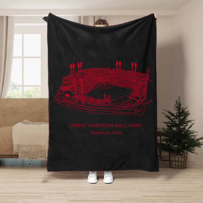 Great American Ball Park-Cincinnati Reds Baseball Stadium Blanket