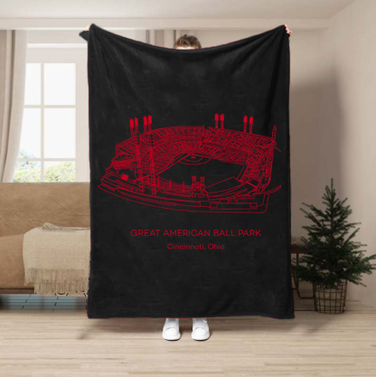 Great American Ball Park-Cincinnati Reds Baseball Stadium Blanket