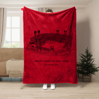 Great American Ball Park-Cincinnati Reds Baseball Stadium Blanket