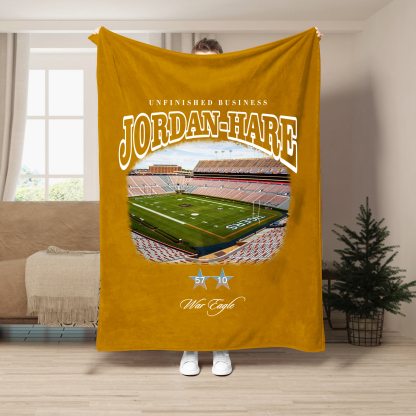 Unfinished Business Blanket-Jordan-Hare Stadium