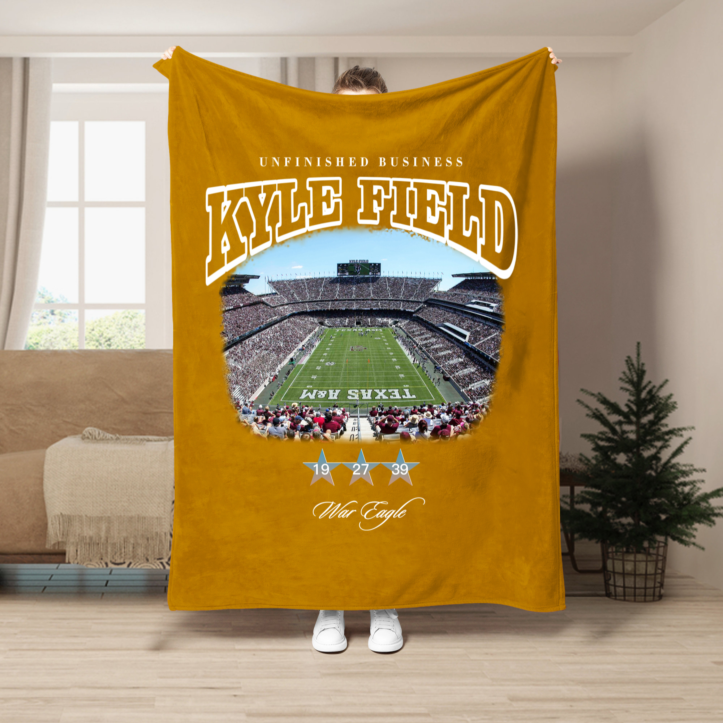 Unfinished Business Blanket-Kyle Field Stadium