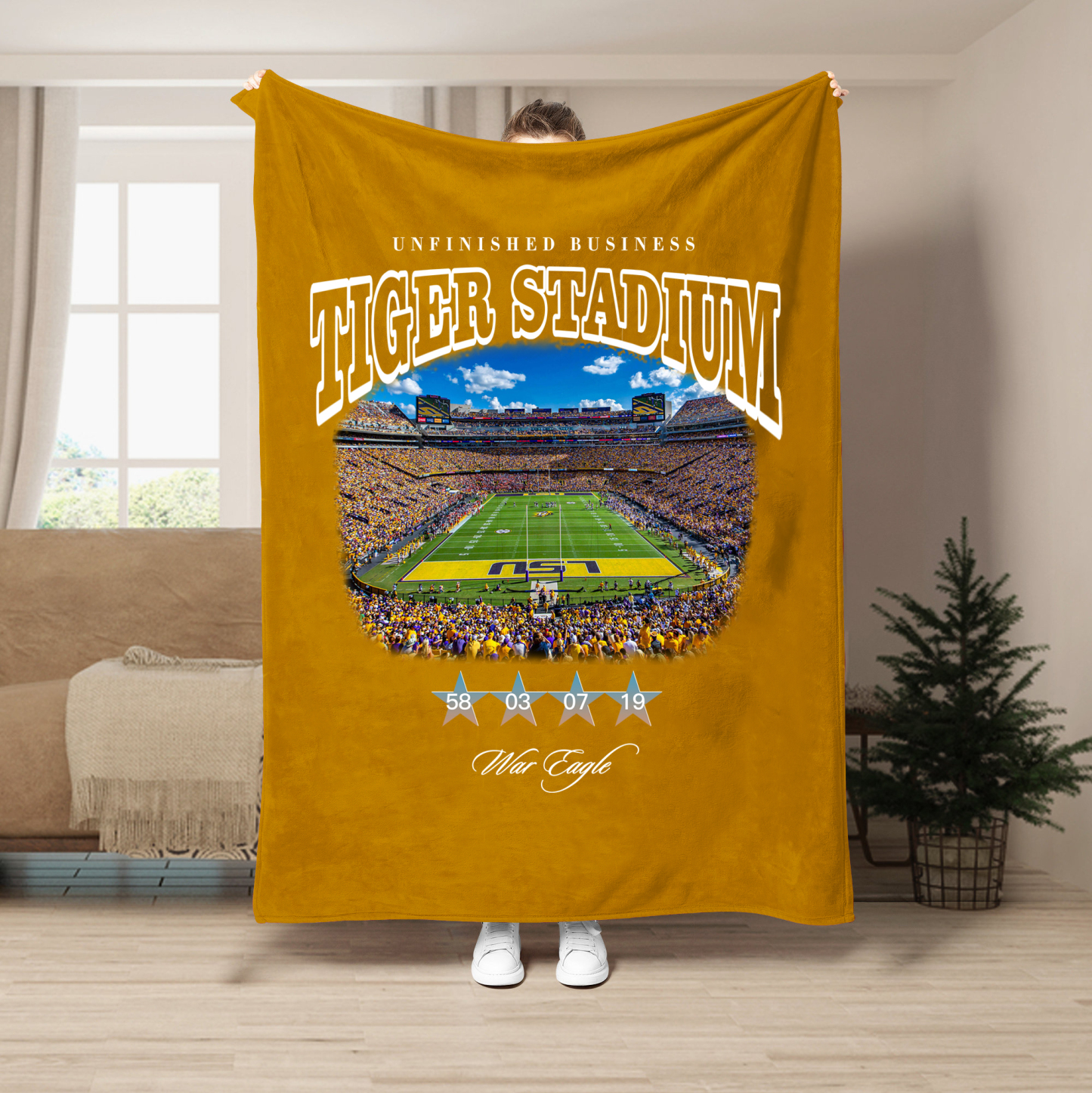 Unfinished Business Blanket-Tiger Stadium (LSU)
