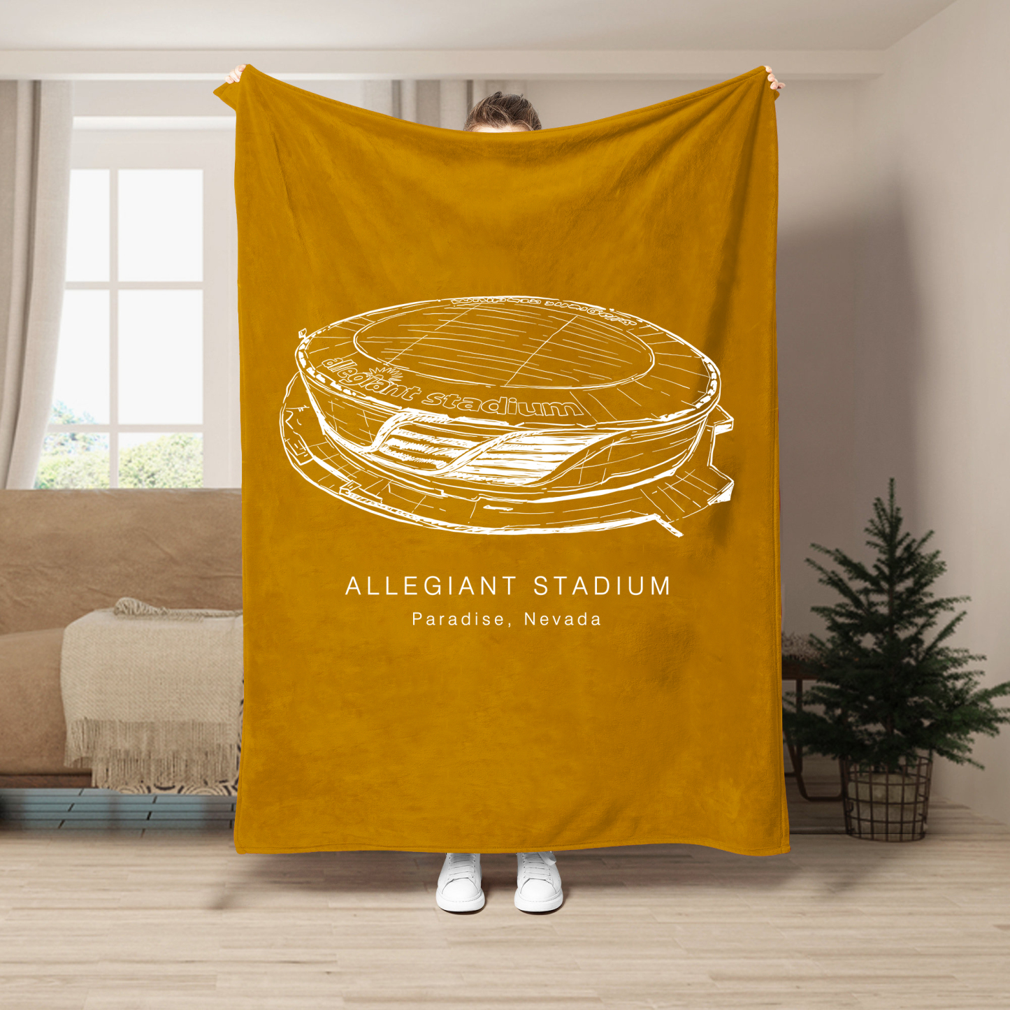 Allegiant Stadium - UNLV Rebels football, Football Blanket