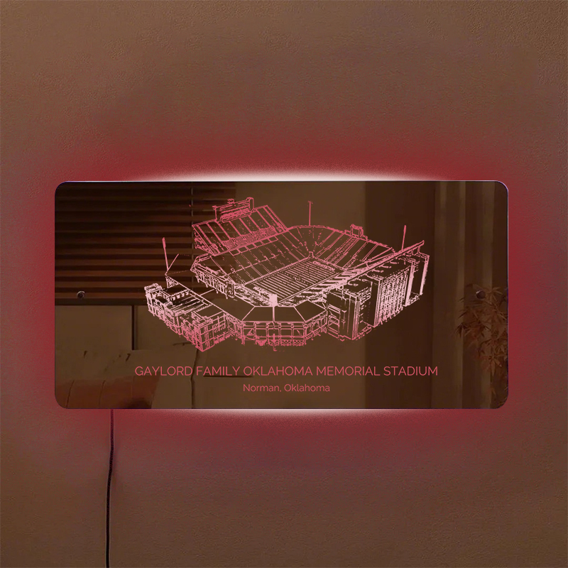 Gaylord Family Oklahoma Memorial Stadium Mirror Light-Gifts For Sports