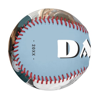 Daddy Dusty Blue Father`s Day 3 Photo Collage Baseball