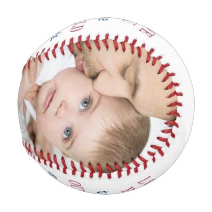 Love you to the Outfield and Back White Photo Baseball