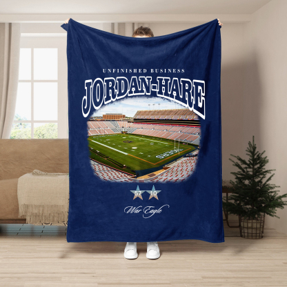 Unfinished Business Blanket-Jordan-Hare Stadium