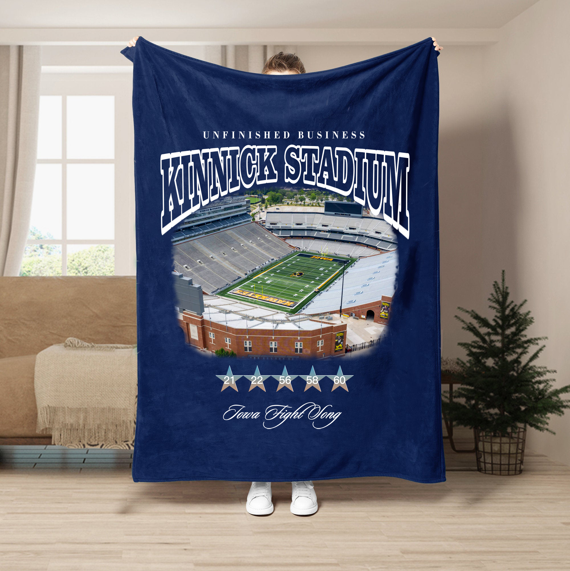 Unfinished Business Blanket-Kinnick Stadium