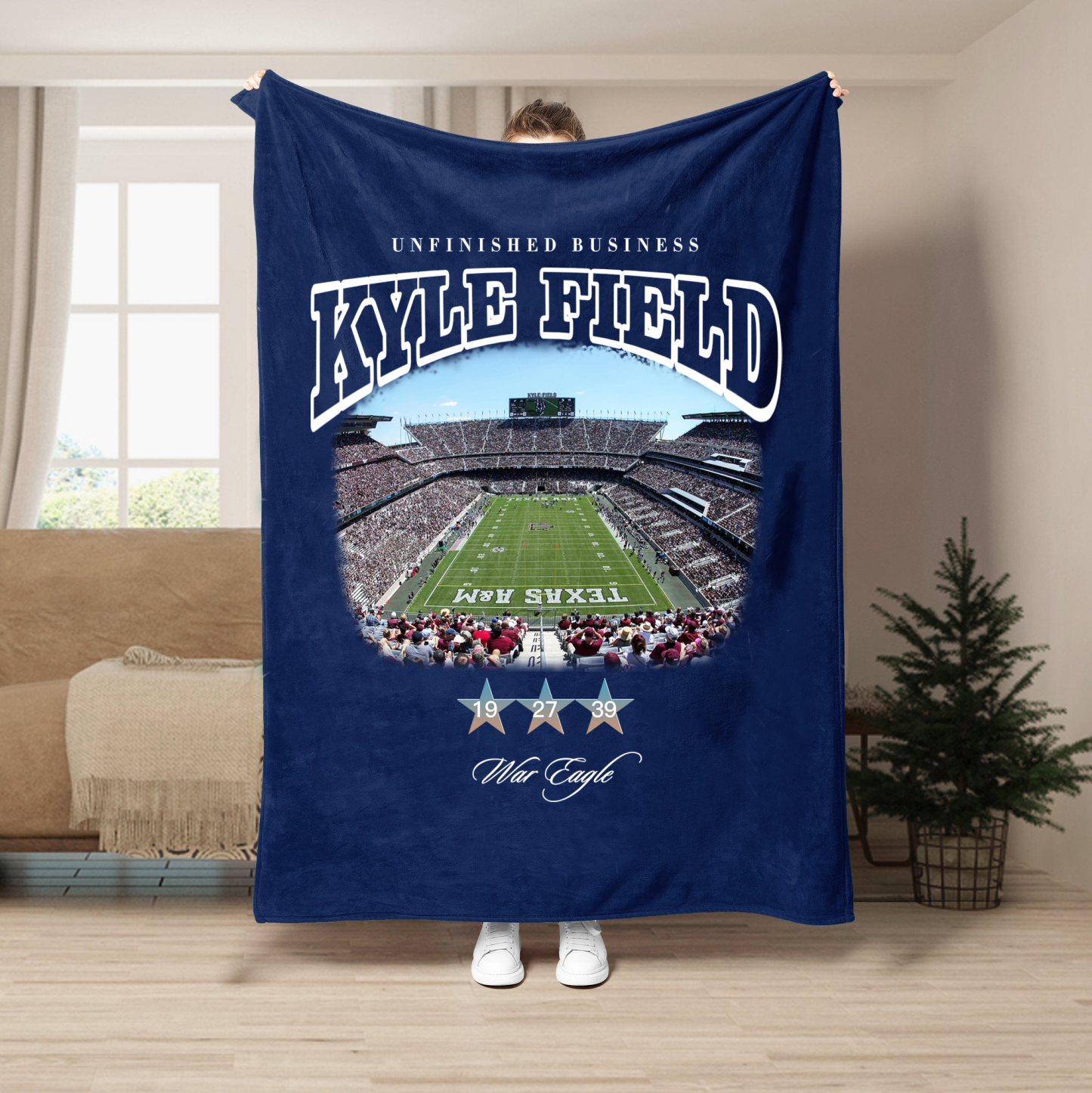 Unfinished Business Blanket-Kyle Field Stadium