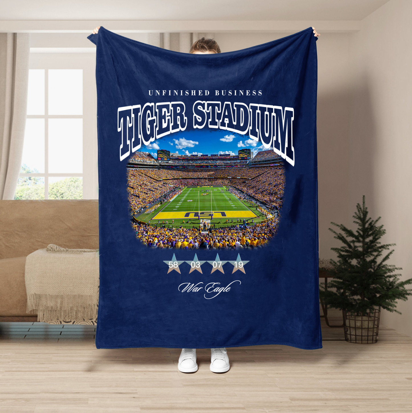 Unfinished Business Blanket-Tiger Stadium (LSU)