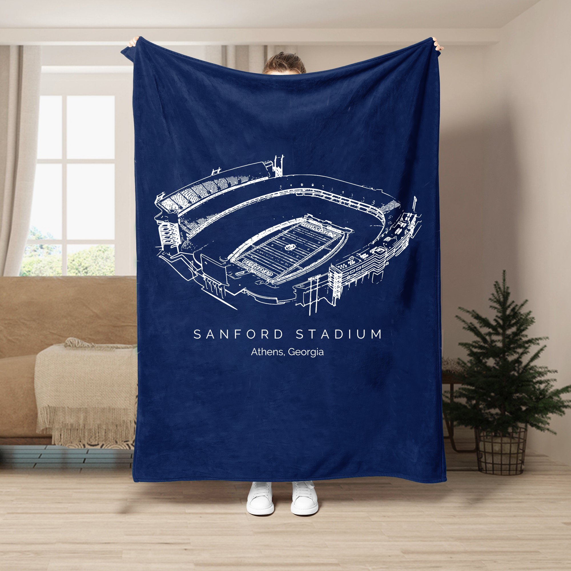 Sanford Stadium - Georgia Bulldogs football,College Football Blanket