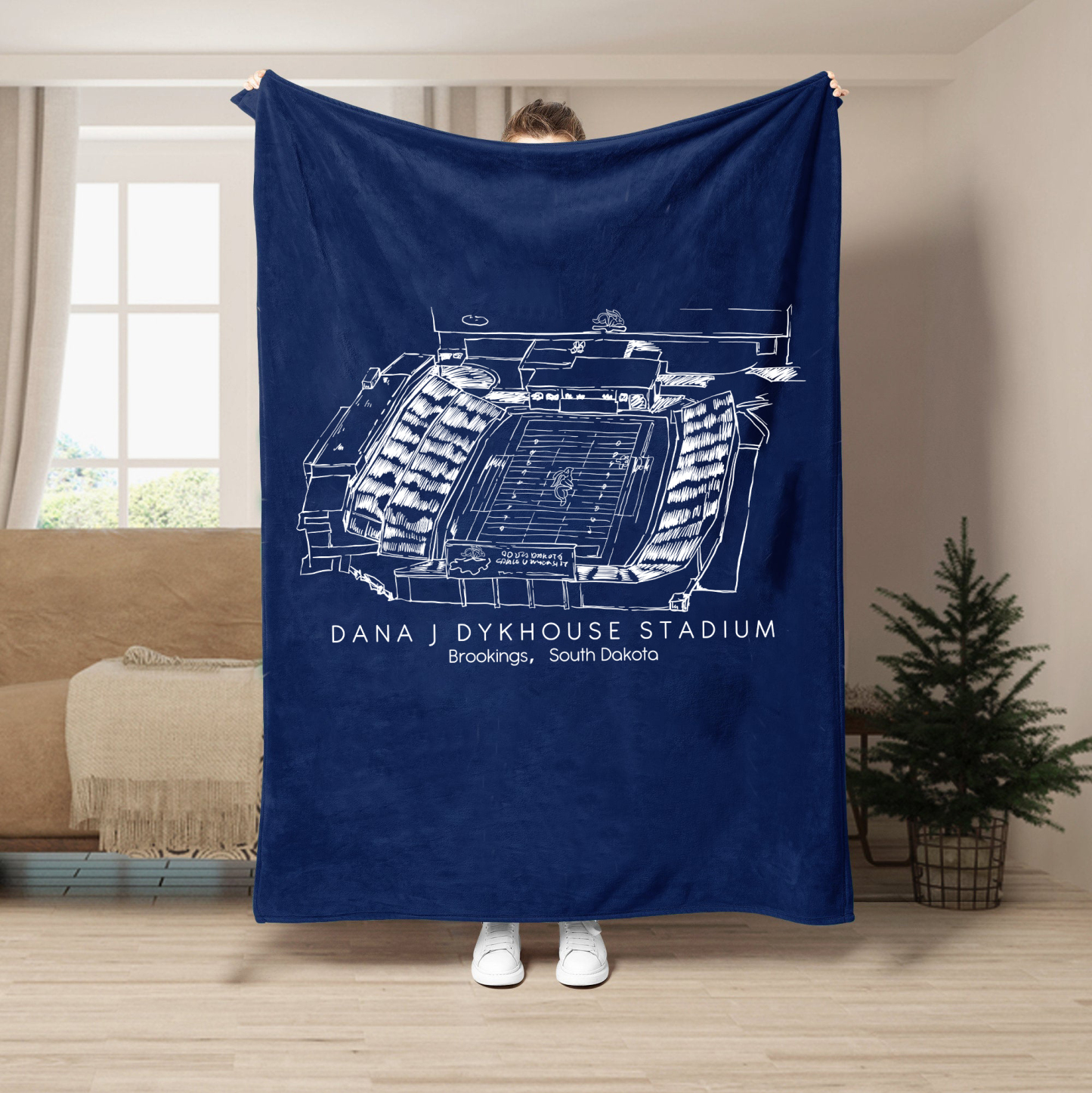 Dana J Dykhouse Stadium - South Dakota State Jackrabbits football,College Football Blanket