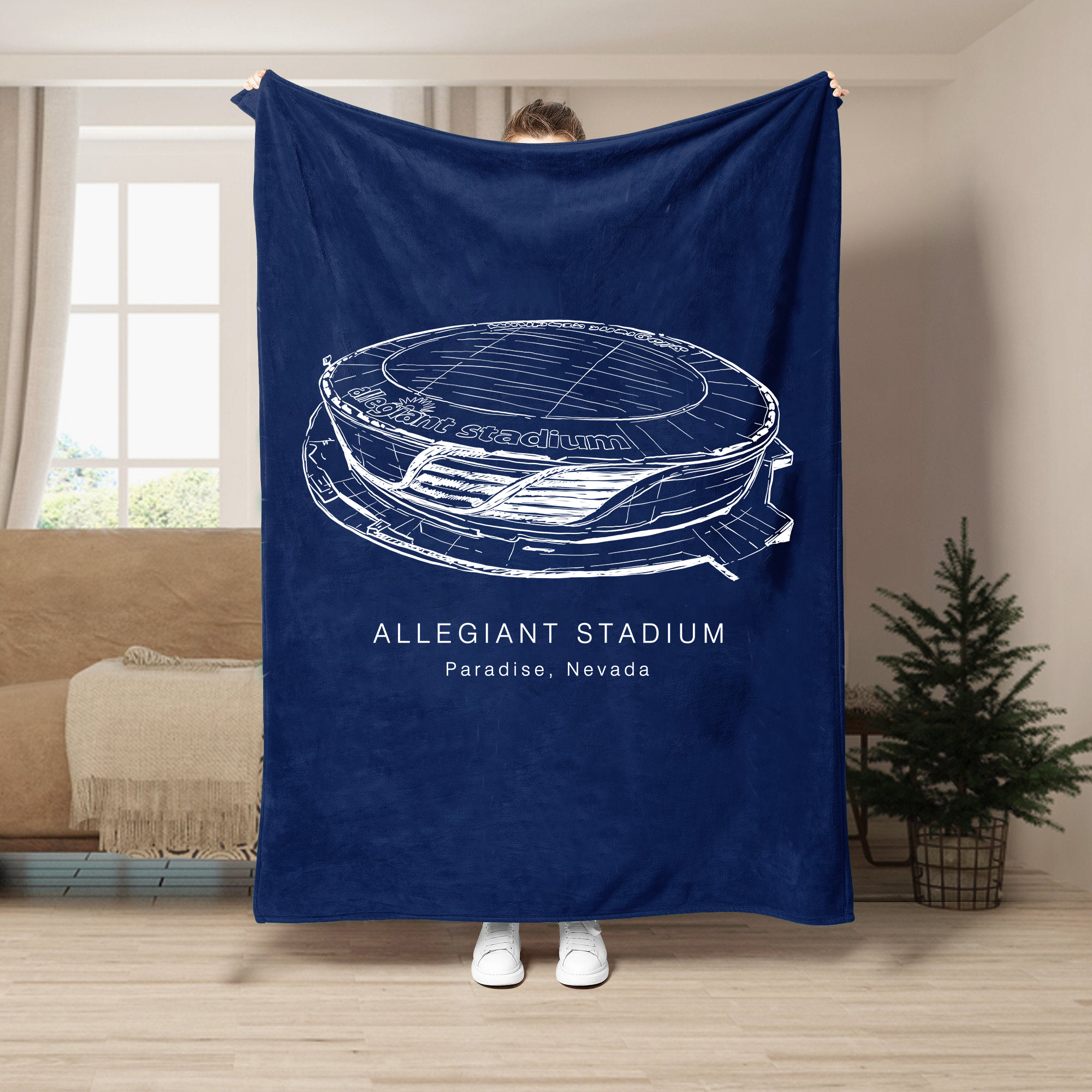 Allegiant Stadium - UNLV Rebels football, Football Blanket