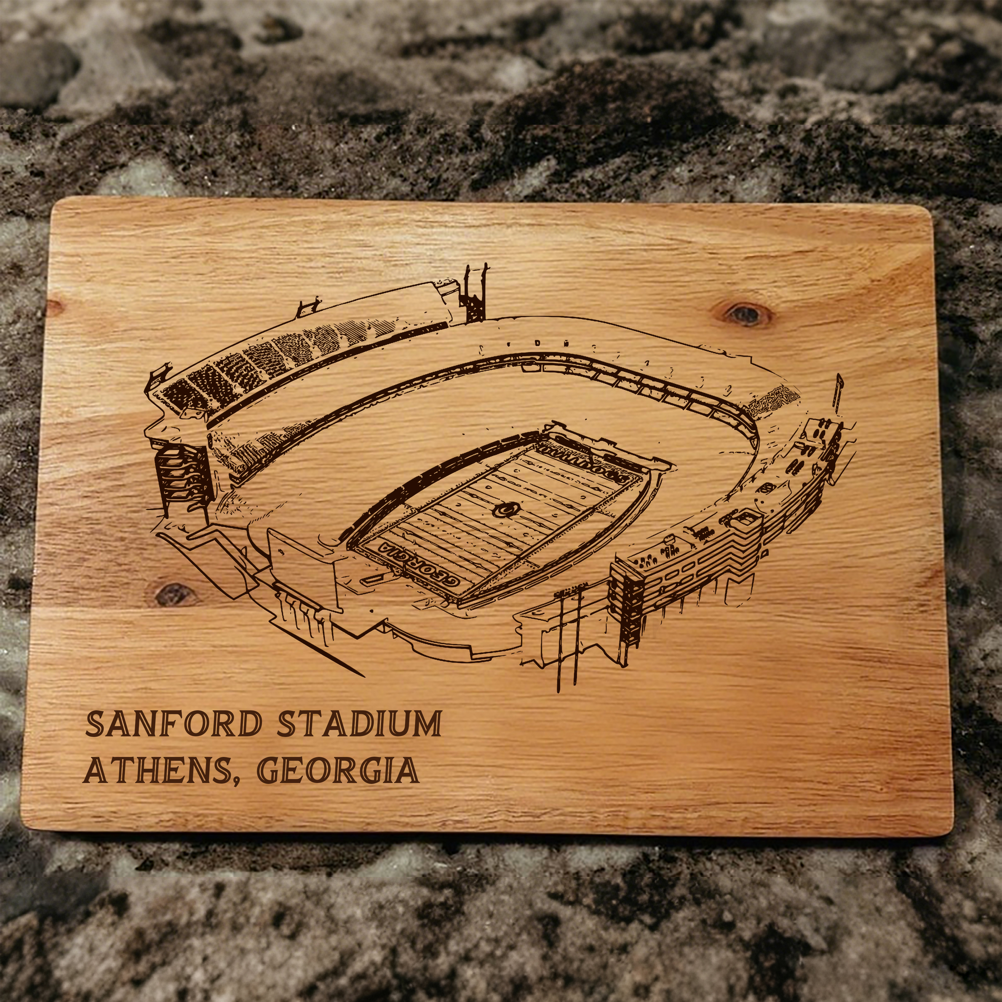 Sanford Stadium Cutting Board