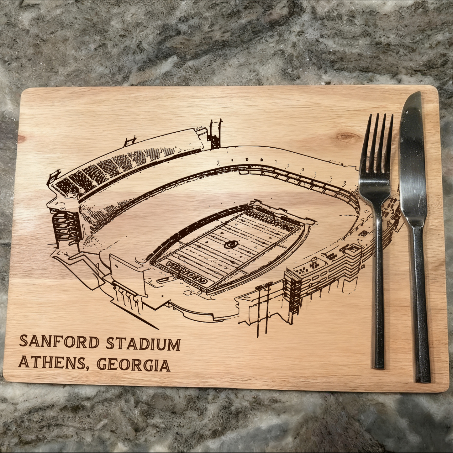 Sanford Stadium Cutting Board