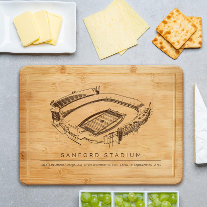 Sanford Stadium Laser Engraved Chopping Board.