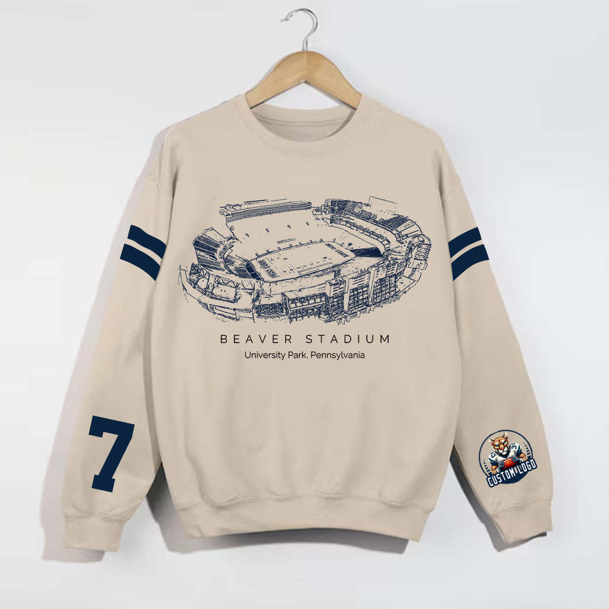 Custom Stadium Sweatshirt-Penn State Nittany Lions football-College Football Sweatshirt